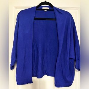 Open Cardigan Sweater, Royal Blue, M